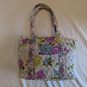 Vera Bradley Quilted Zip Tote Bag, Watercolor Pattern